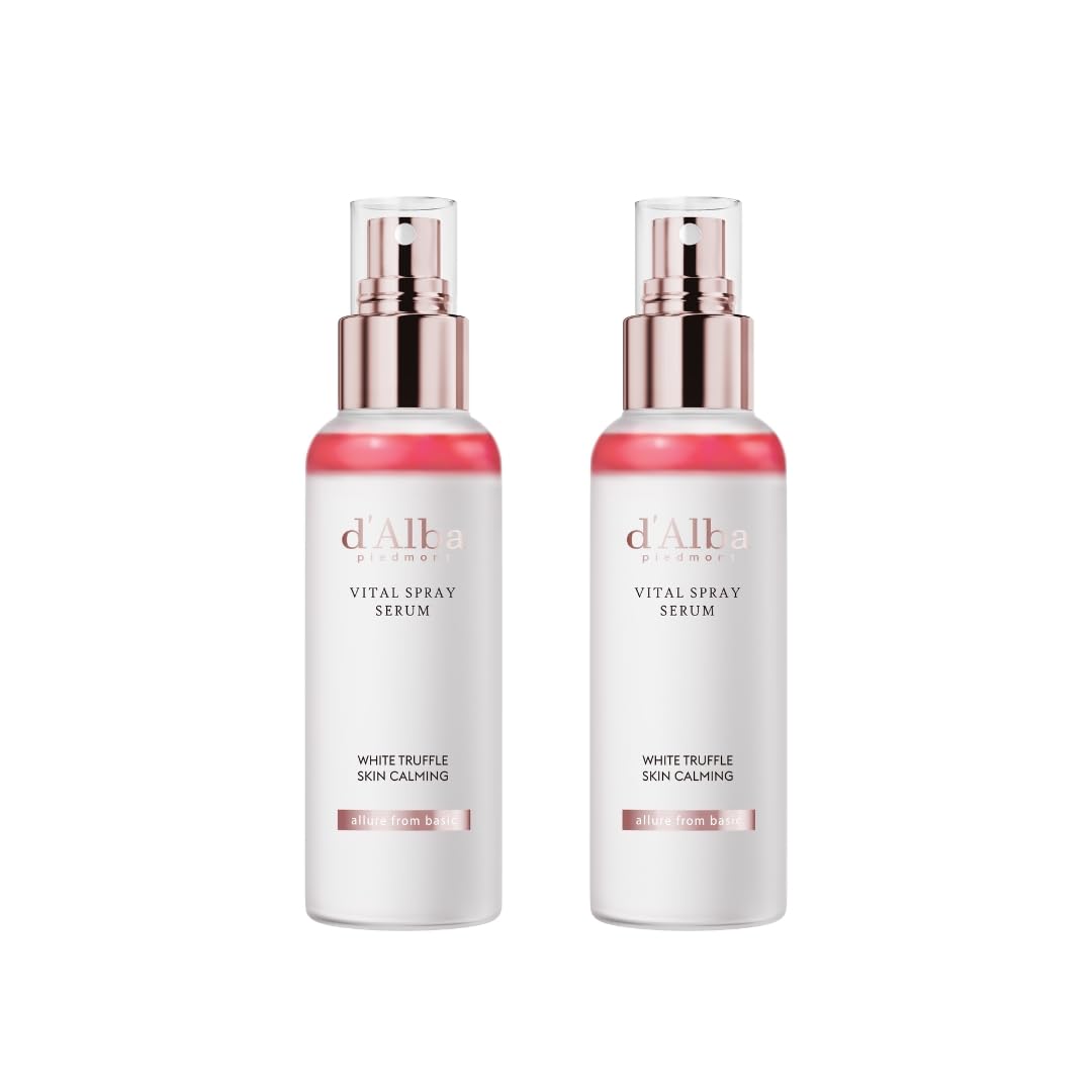 d'alba Piedmont Italian White Truffle First Spray Serum (3.38 fl oz) | Vegan Skin Care, Hydrating Face Moisturizer, Cakey Makeup Fix, Glow Serum for Radiant Skin, Non Comedogenic, Korean skincare