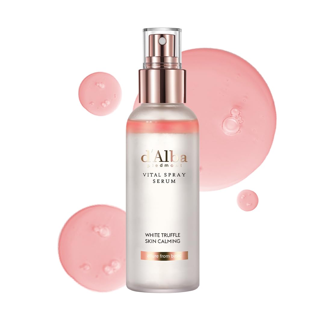 d'alba Piedmont Italian White Truffle First Spray Serum (3.38 fl oz) | Vegan Skin Care, Hydrating Face Moisturizer, Cakey Makeup Fix, Glow Serum for Radiant Skin, Non Comedogenic, Korean skincare