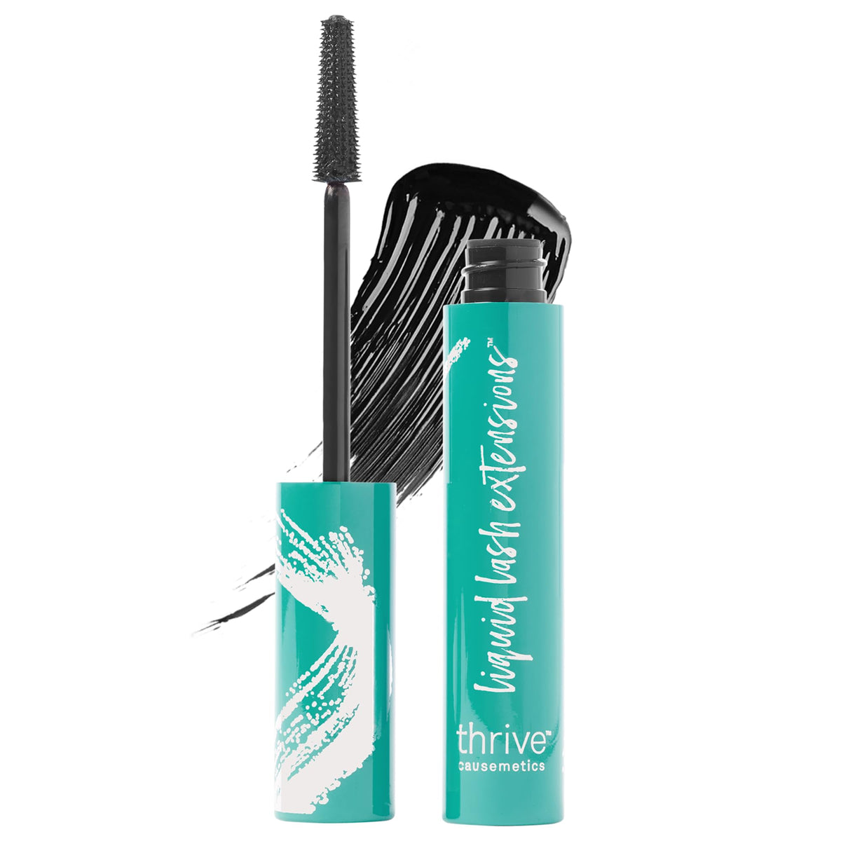 Thrive Causemetics Liquid Lash Extensions Mascara, Makeup Gift Set, Tubing Mascara Lengthening, Volumizing, Smudge Proof, No Clumping or Flaking, Cruelty Free, Brynn (Rich Black)