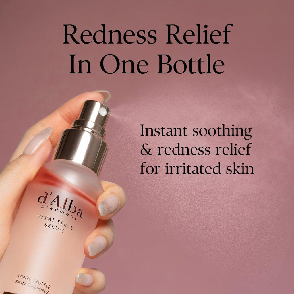 d'alba Piedmont Italian White Truffle First Spray Serum (3.38 fl oz) | Vegan Skin Care, Hydrating Face Moisturizer, Cakey Makeup Fix, Glow Serum for Radiant Skin, Non Comedogenic, Korean skincare