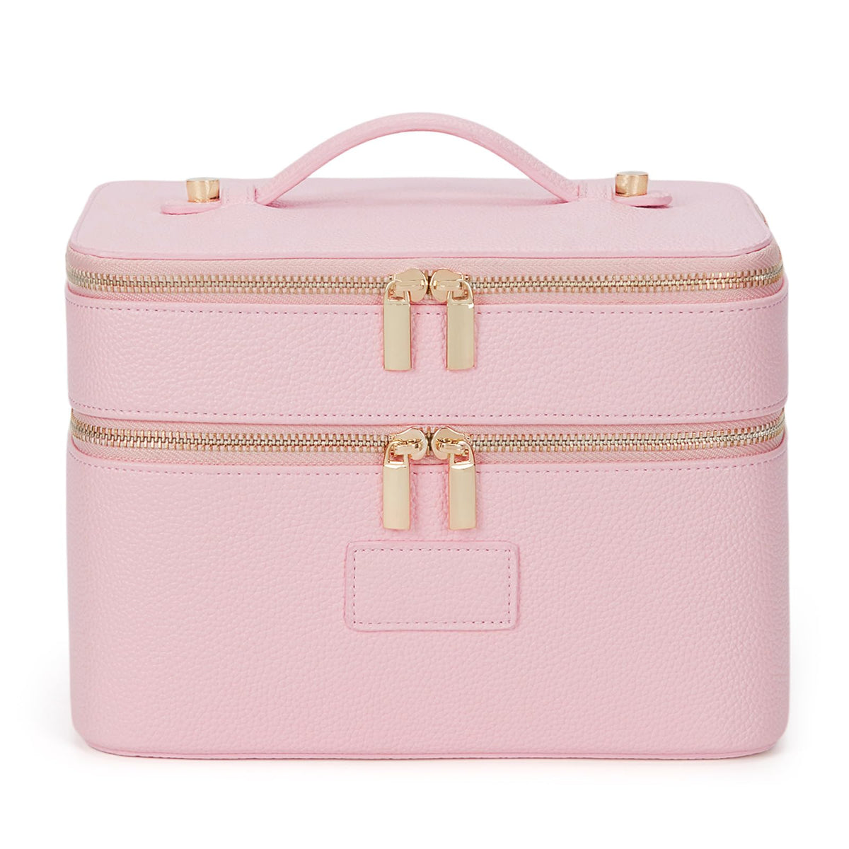 HiTotes Large Makeup Bag Crocodile Duo Vanity Case for Women Travel Toiletry Bag Leather Makeup Case Cosmetic Bag