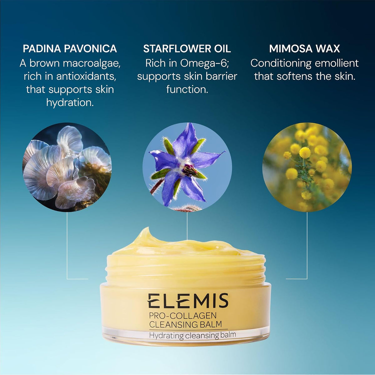 ELEMIS Pro-Collagen Cleansing Balm, 3-in-1 Hydrating Facial Cleanser