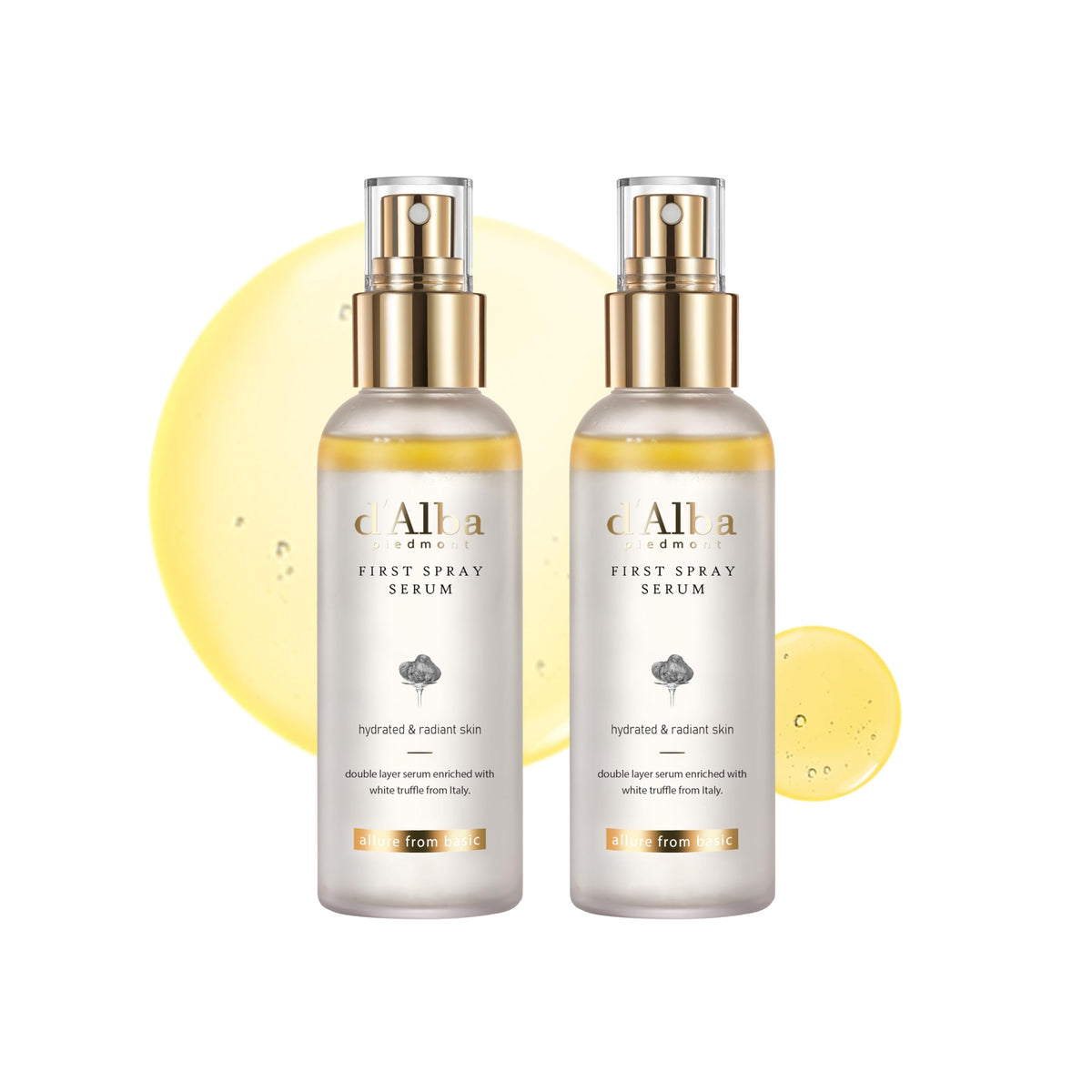 d'alba Piedmont Italian White Truffle First Spray Serum (3.38 fl oz) | Vegan Skin Care, Hydrating Face Moisturizer, Cakey Makeup Fix, Glow Serum for Radiant Skin, Non Comedogenic, Korean skincare