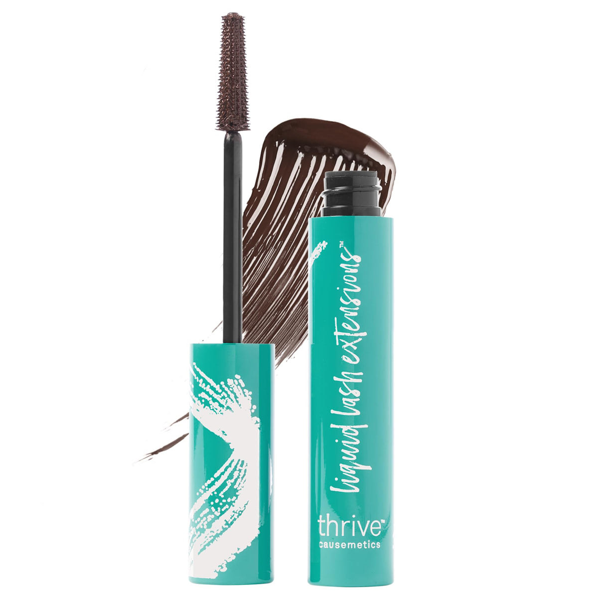 Thrive Causemetics Liquid Lash Extensions Mascara, Makeup Gift Set, Tubing Mascara Lengthening, Volumizing, Smudge Proof, No Clumping or Flaking, Cruelty Free, Brynn (Rich Black)