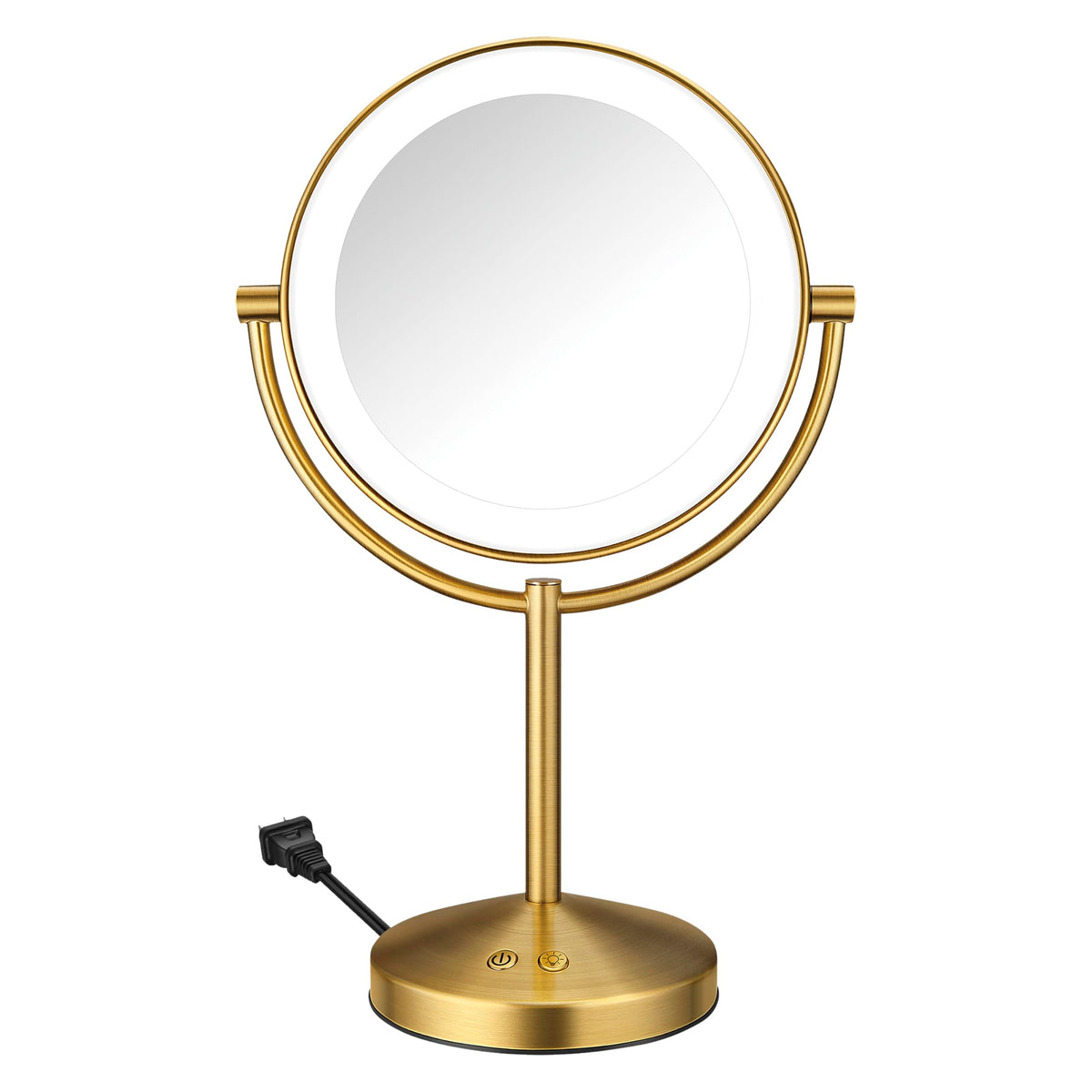 Conair LED Vanity Mirror, Double-Sided, 10x Maginification, Matte Black