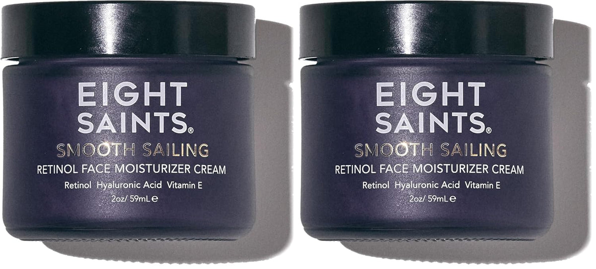 Eight Saints Retinol Facial Moisturizer Cream, For Firming Face, Neck & Eye Wrinkles and Lines, Deep Hydrating Lotion, Fragrance-Free, with Retinol, Hyaluronic Acid, and Vitamin E, 2 Ounces
